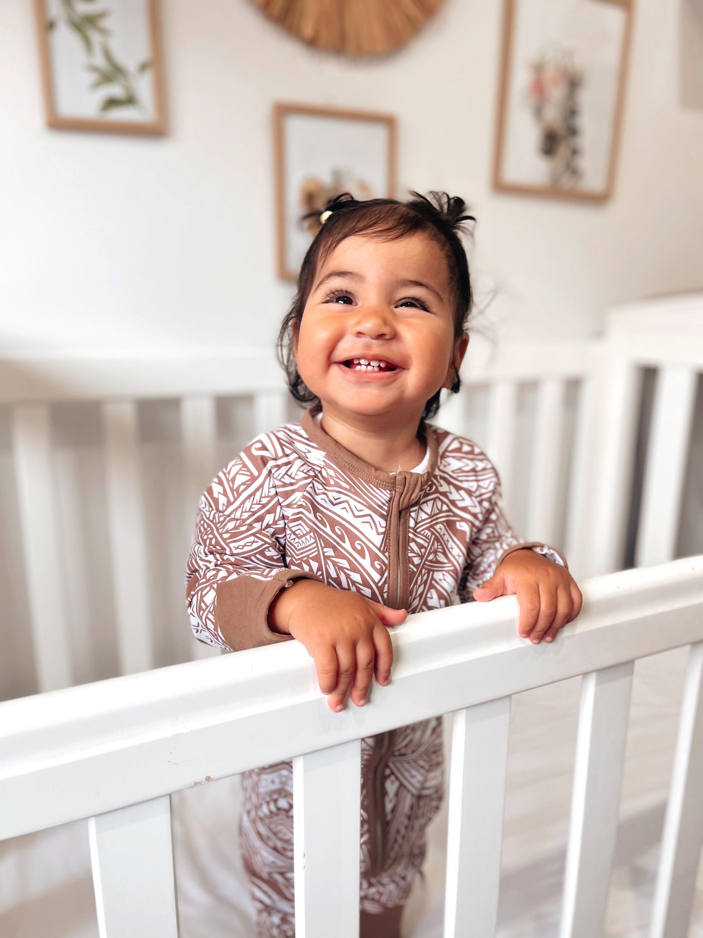 Gabriella Long Sleeve Onesie - Brown