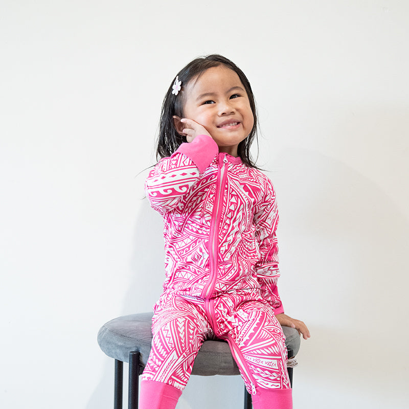 Blossom Long Sleeve Onesie - Pink