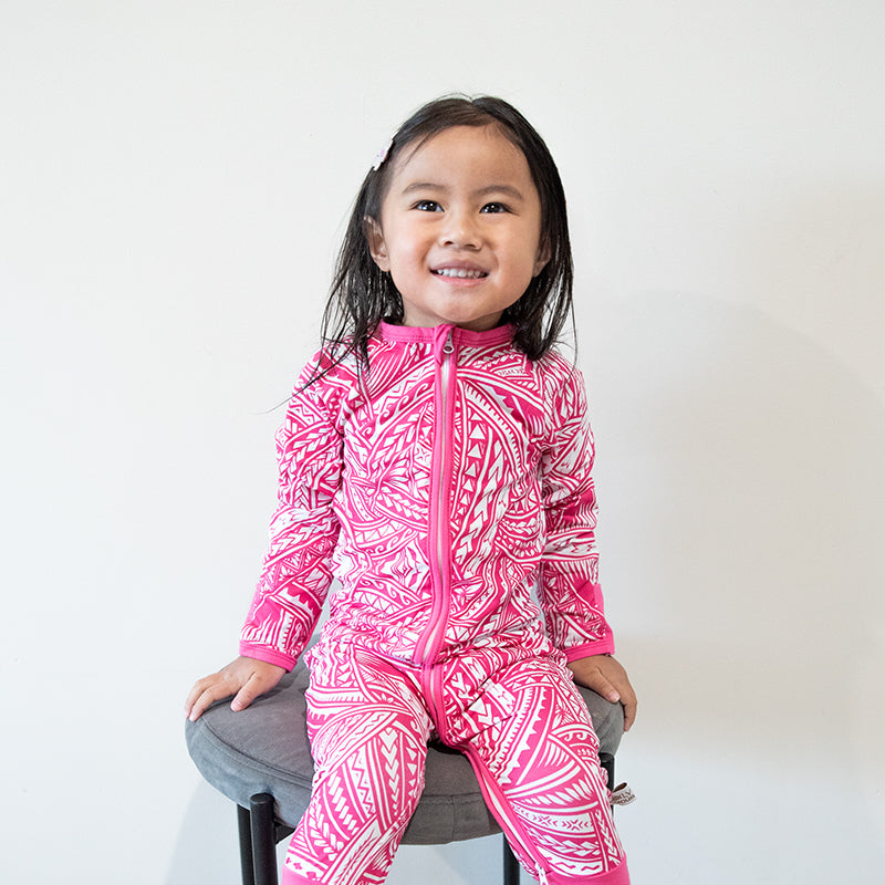 Blossom Long Sleeve Onesie - Pink