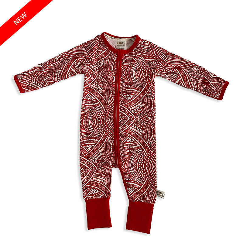 Long Sleeve Tongan Premium Onesie Red (NEW)