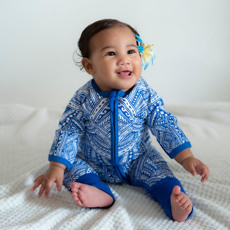 Long Sleeve Polynesian Premium Onesie Moana Blue (NEW)