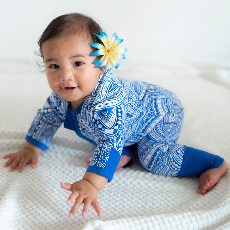 Long Sleeve Polynesian Premium Onesie Moana Blue (Pre-order)