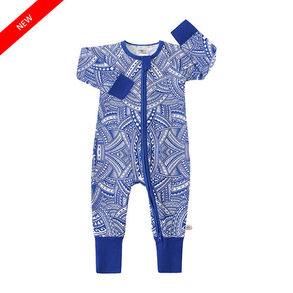 Long Sleeve Polynesian Premium Onesie Moana Blue (NEW)