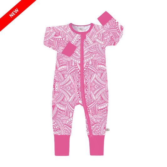 Blossom Long Sleeve Onesie - Pink (NEW ARRIVAL)