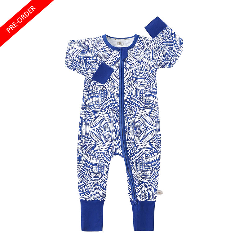Long Sleeve Polynesian Premium Onesie Moana Blue (Pre-order)