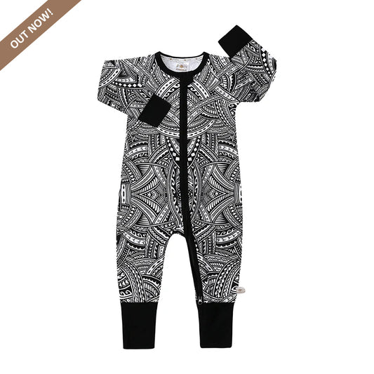 Black Pearl Long Sleeve Onesie - Black (NEW)