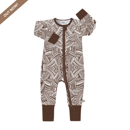 Long Sleeve Onesie Gabriella - Brown (NEW)