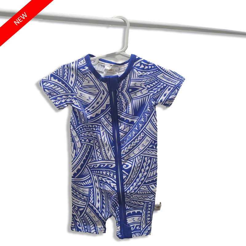 Short Sleeve Polynesian Premium Onesie Moana Blue (NEW)