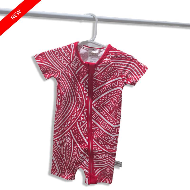 Short Sleeve Polynesian Premium Onesie Tongan Red (NEW)