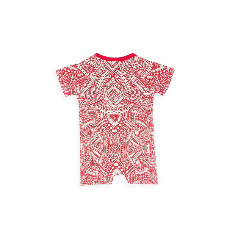 Short Sleeve Onesie Mumu Red