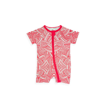 Short Sleeve Onesie Mumu Red